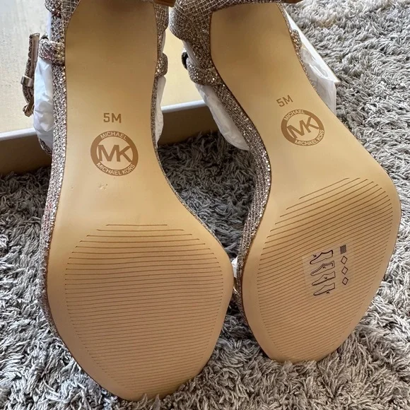 NIB Michael Kors Simone Glitter Sandal Size 5 - Picture 6 of 6